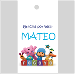 Tarjetas largas con cinta Pocoyó 24u